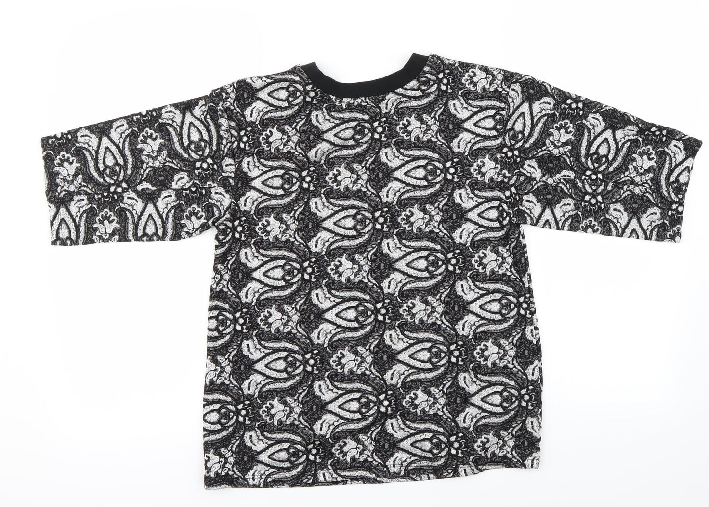 Womens UK Size 8 Topshop Black Basic T-Shirt