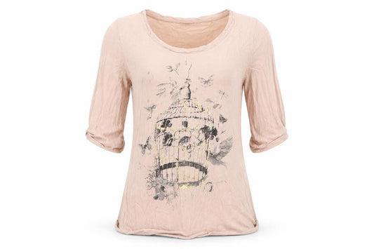 Womens UK Size 8 F&F Pink Basic T-Shirt