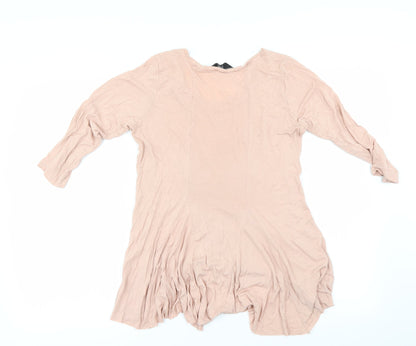 Womens UK Size 8 F&F Pink Basic T-Shirt