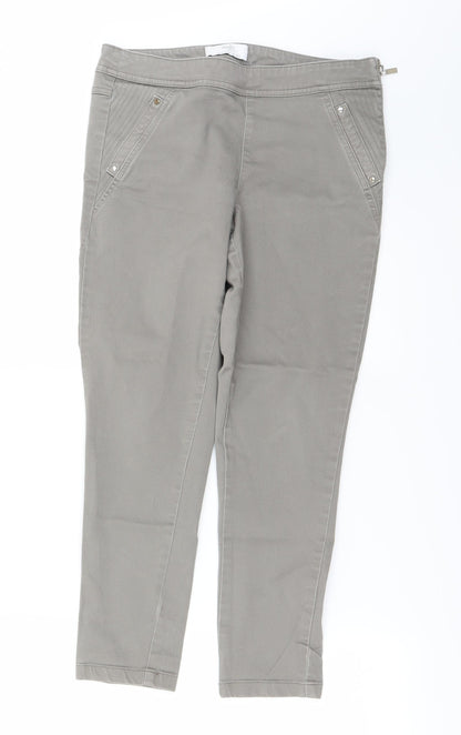 Womens UK Size 10 Wallis Regular Fit Tapered Grey Jeans