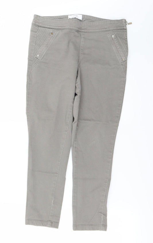Womens UK Size 10 Wallis Regular Fit Tapered Grey Jeans