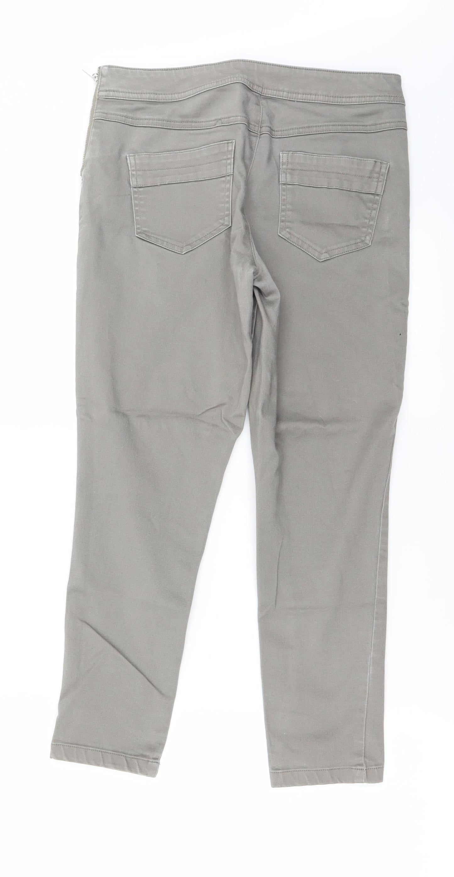 Womens UK Size 10 Wallis Regular Fit Tapered Grey Jeans