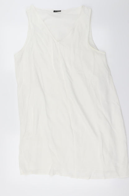 Womens UK Size L vila White Basic Blouse