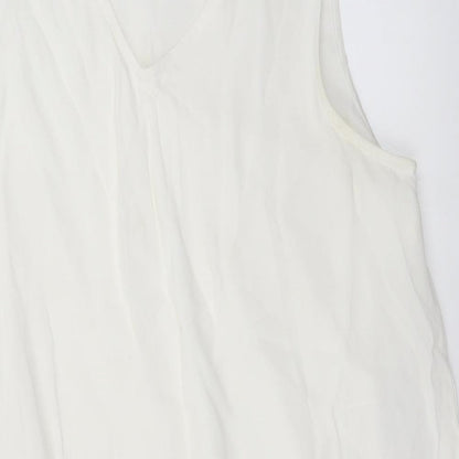 Womens UK Size L vila White Basic Blouse