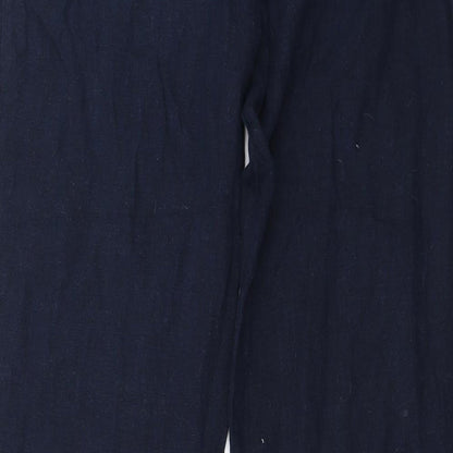 Womens UK Size 8 F&F Regular Fit  Blue Trousers
