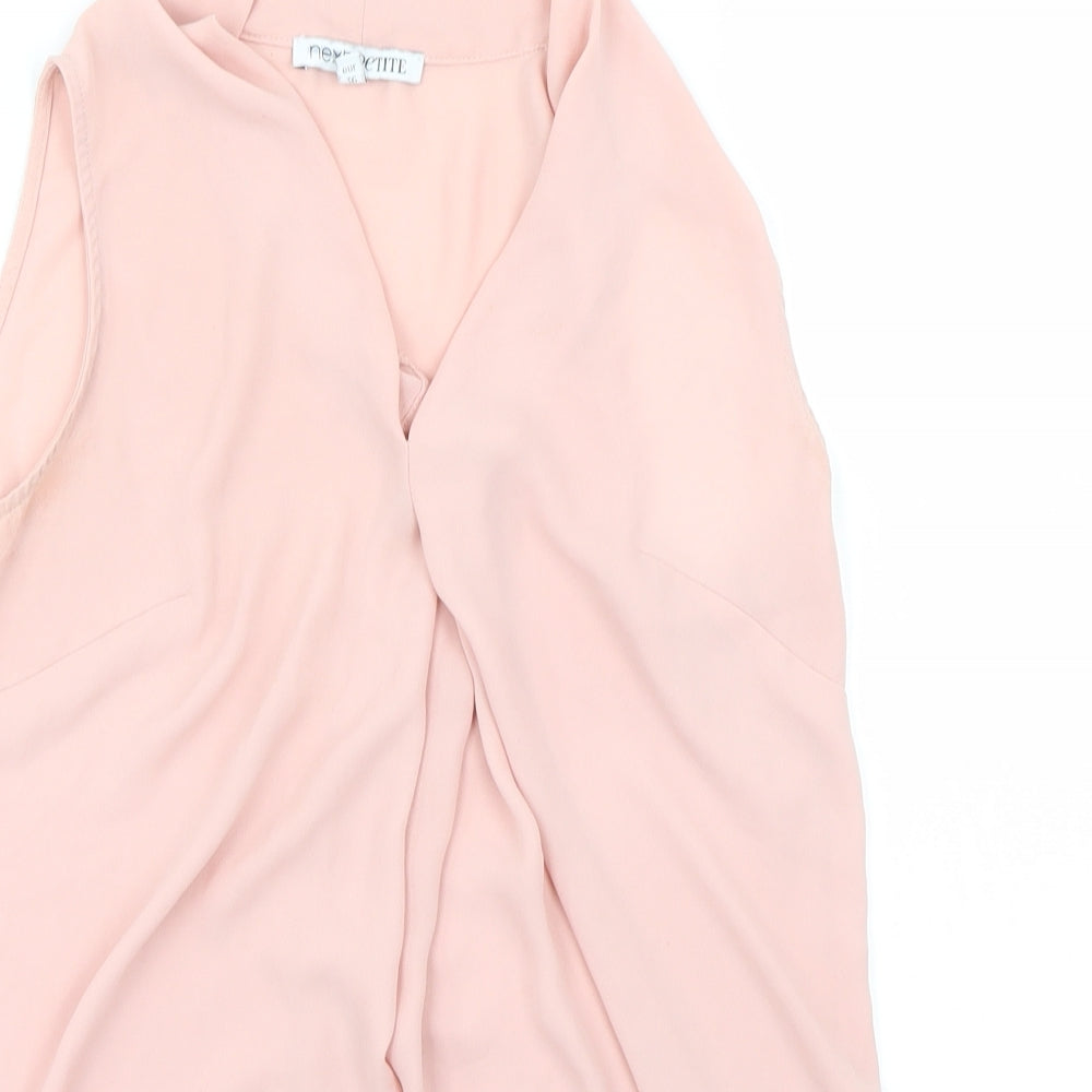 Womens UK Size 8 NEXT Pink Basic Blouse