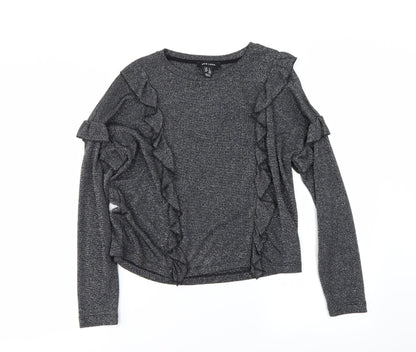 Womens UK Size S New Look Grey Basic T-Shirt