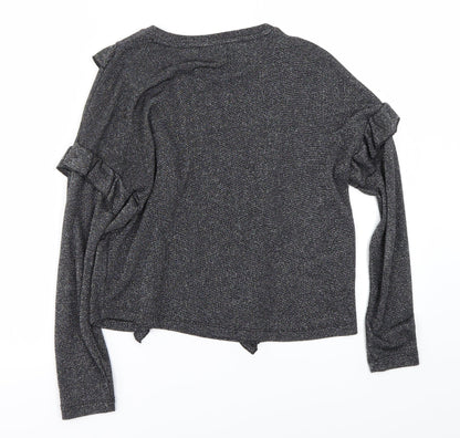 Womens UK Size S New Look Grey Basic T-Shirt