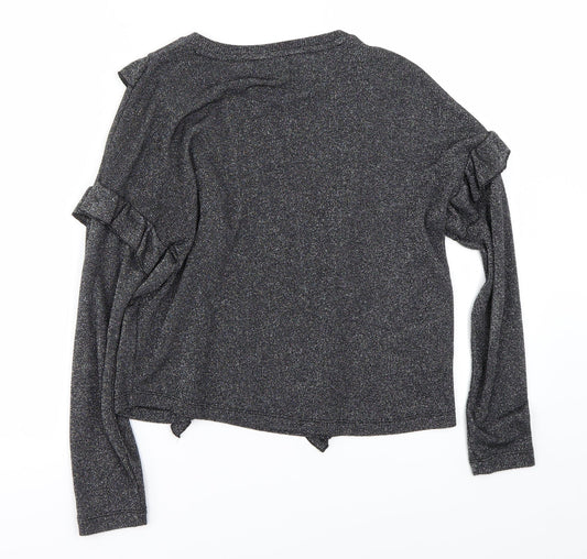 Womens UK Size S New Look Grey Basic T-Shirt