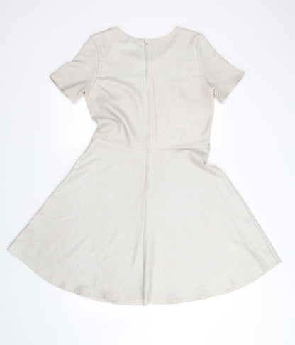 millie & blossom Womens Beige   Fit & Flare  Size 14