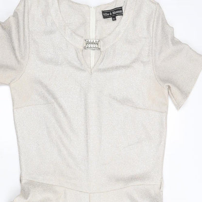 millie & blossom Womens Beige   Fit & Flare  Size 14