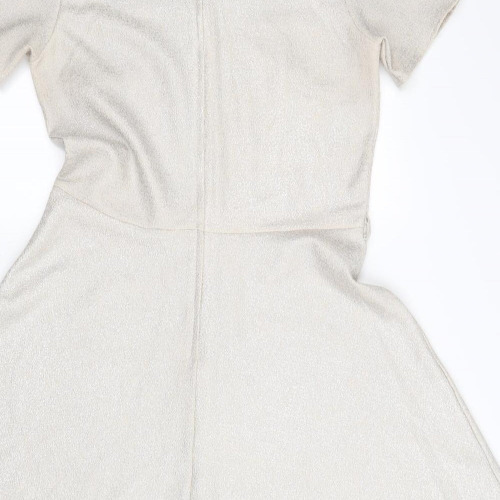 millie & blossom Womens Beige   Fit & Flare  Size 14