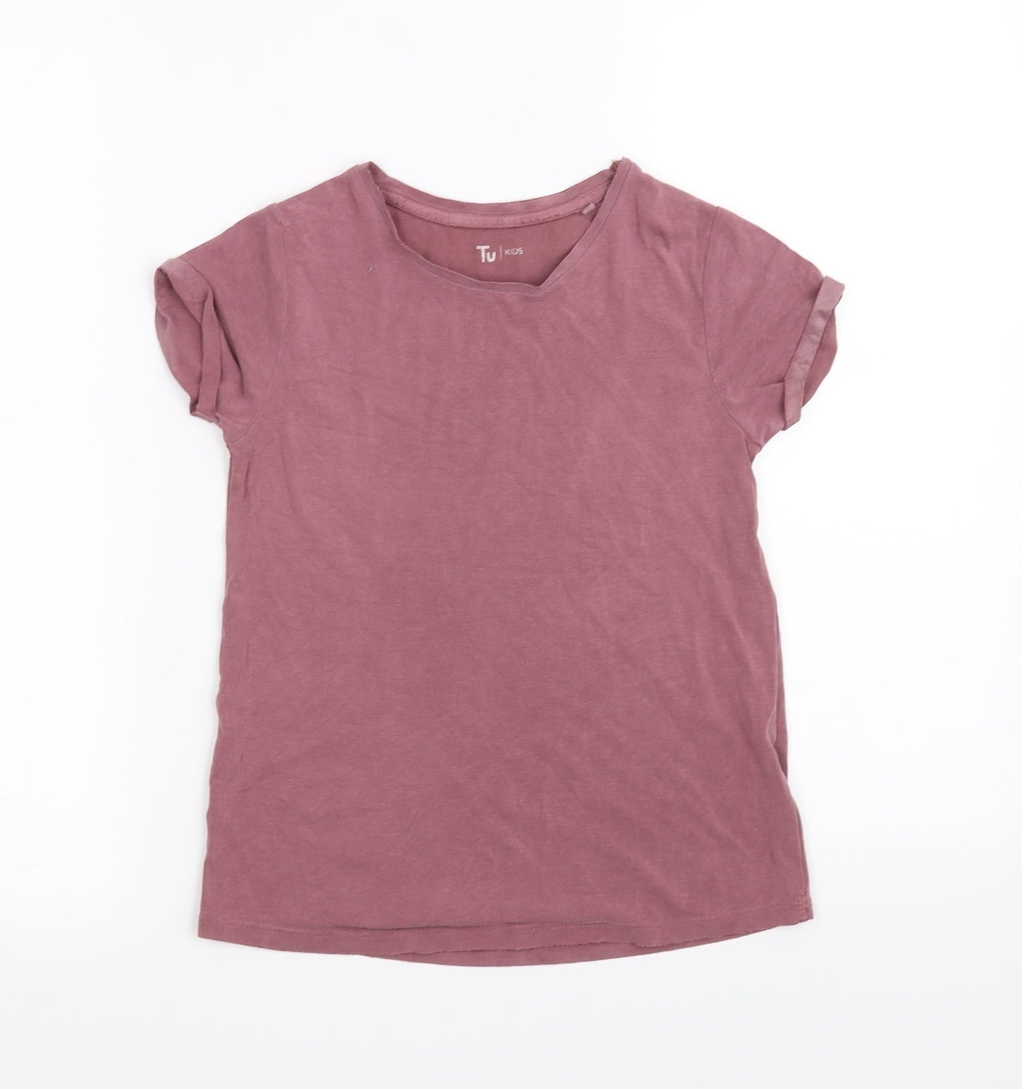 tu kids Girls Purple   Basic T-Shirt Size 8 Years