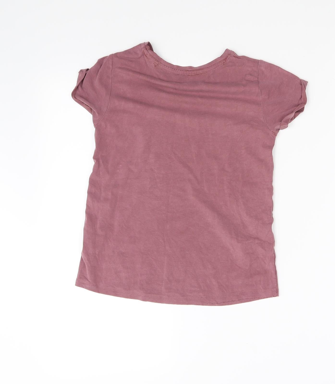 tu kids Girls Purple   Basic T-Shirt Size 8 Years