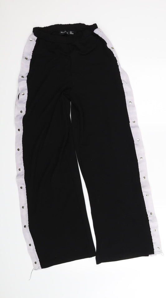 pretty little thing Womens Black   Trousers  Size 8 L22.5 in