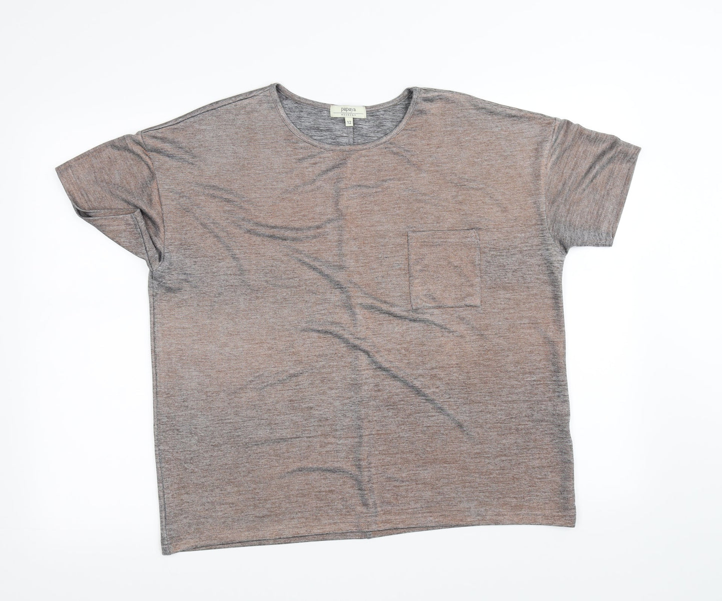 Papaya Womens Grey   Basic Blouse Size 12