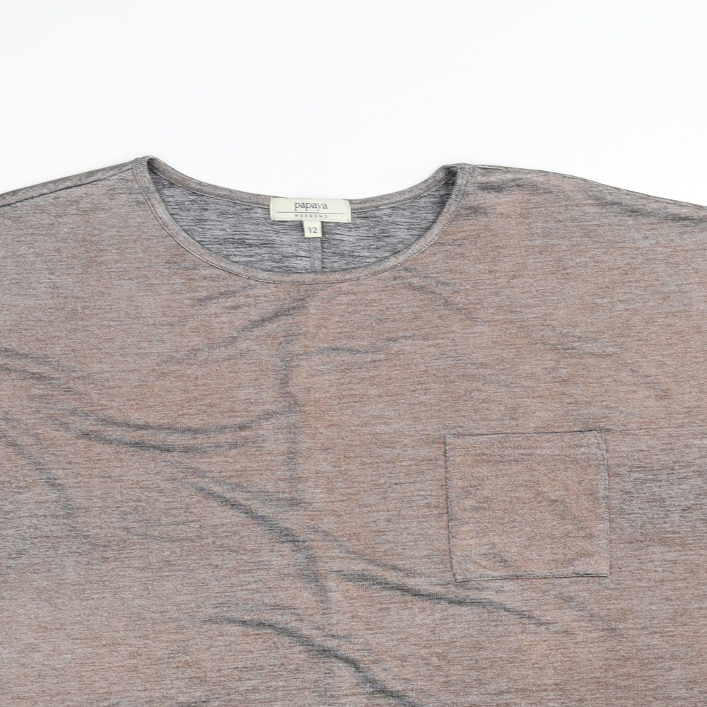 Papaya Womens Grey   Basic Blouse Size 12
