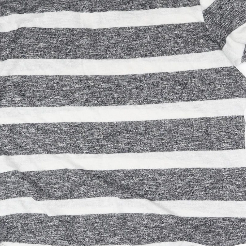 Papaya Womens Grey Striped  Basic Blouse Size 14