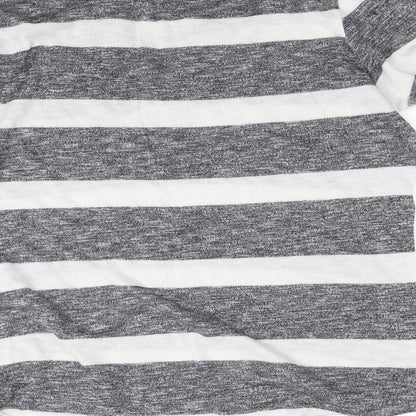Papaya Womens Grey Striped  Basic Blouse Size 14