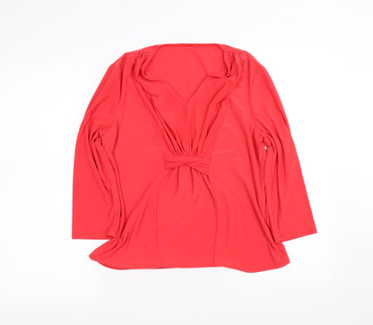 Womens UK Size M pre worn Red Basic Blouse