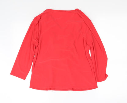Womens UK Size M pre worn Red Basic Blouse