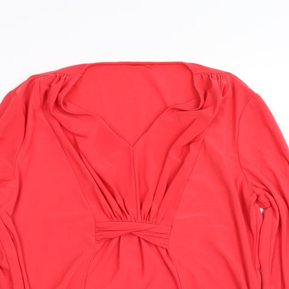 Womens UK Size M pre worn Red Basic Blouse