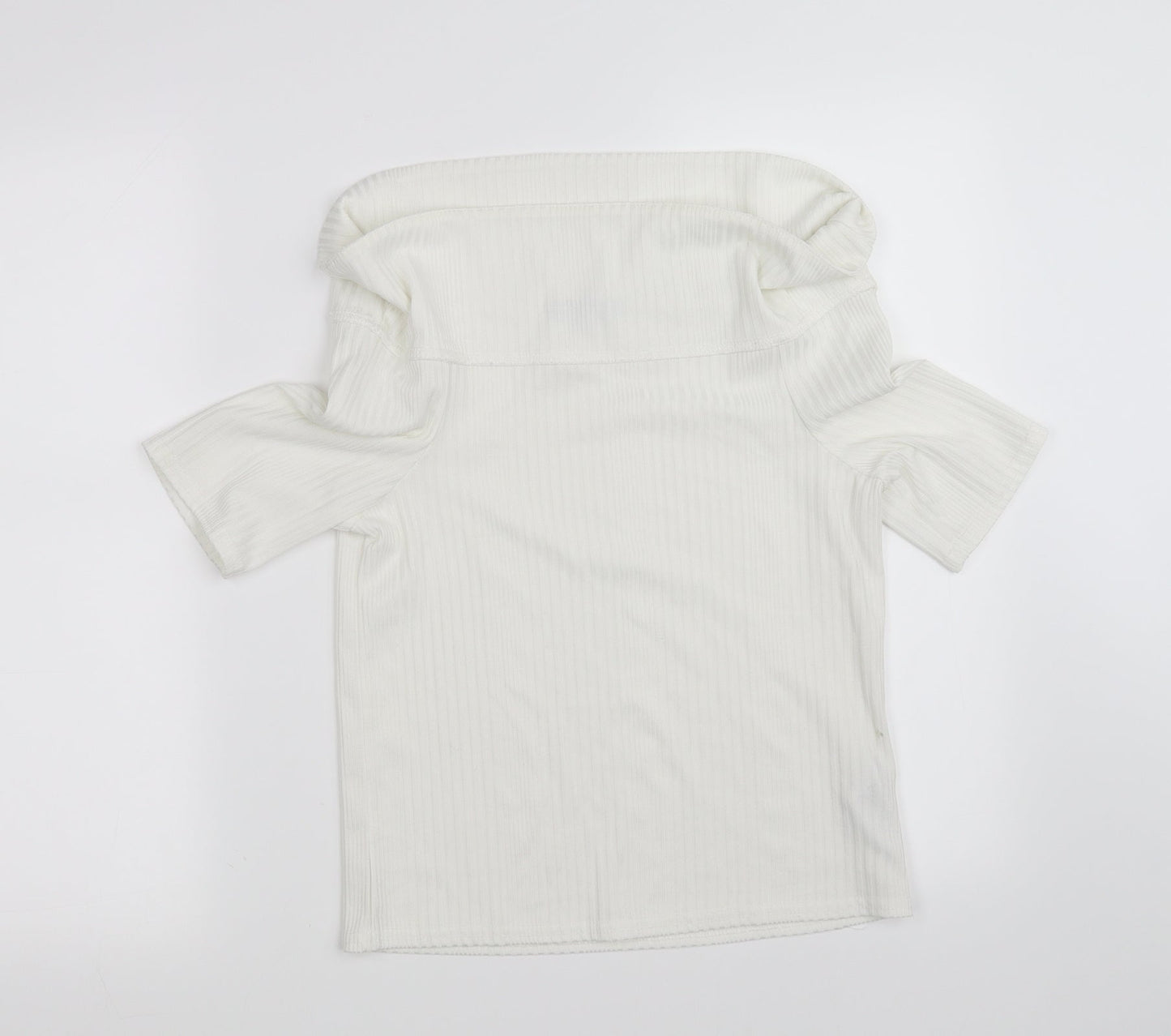 Womens UK Size 12 New Look White Basic T-Shirt