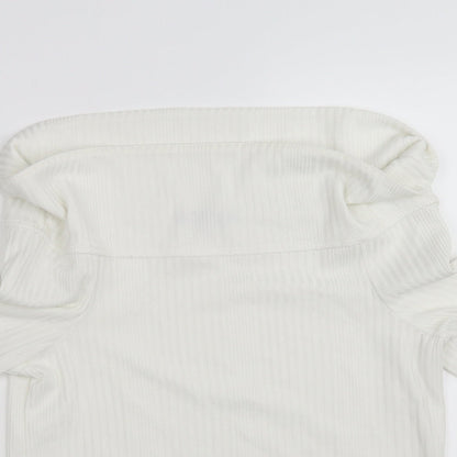 Womens UK Size 12 New Look White Basic T-Shirt