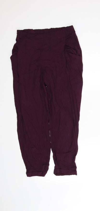 New Look Womens Purple   Trousers  Size 12 L29 in