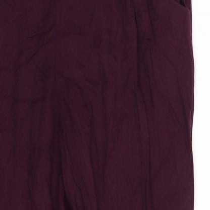 New Look Womens Purple   Trousers  Size 12 L29 in