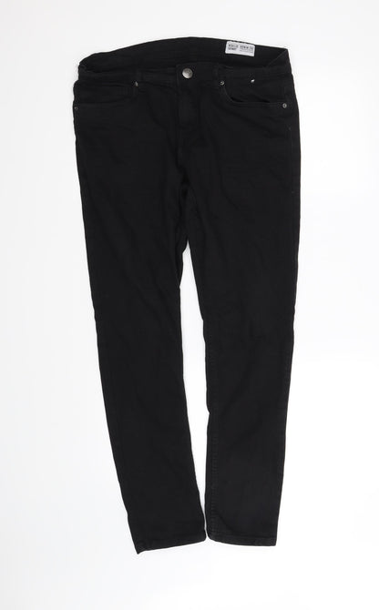 Womens UK Size M Denim & Co. Regular Fit  Black Trousers
