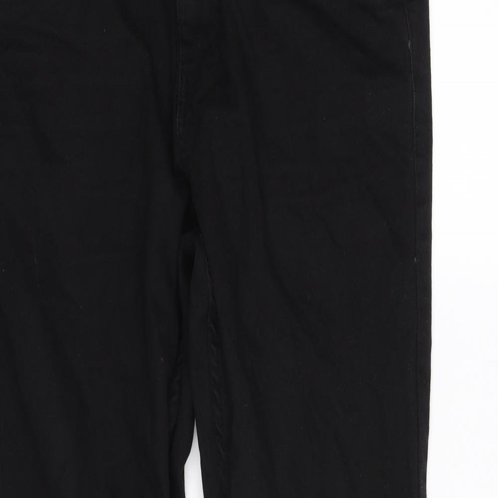 Womens UK Size M Denim & Co. Regular Fit  Black Trousers