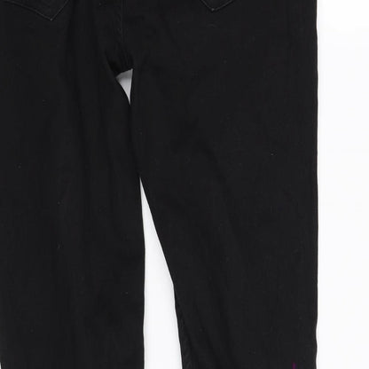 Womens UK Size M Denim & Co. Regular Fit  Black Trousers