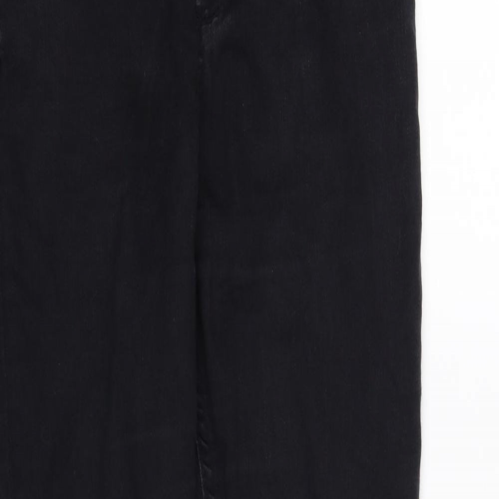 Womens UK Size 10 denim Regular Fit Straight Black Jeans