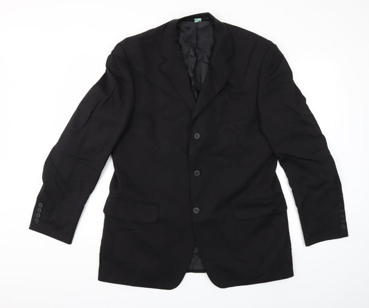 Mens UK Size 40 Preworn Regular Black Suit Jacket