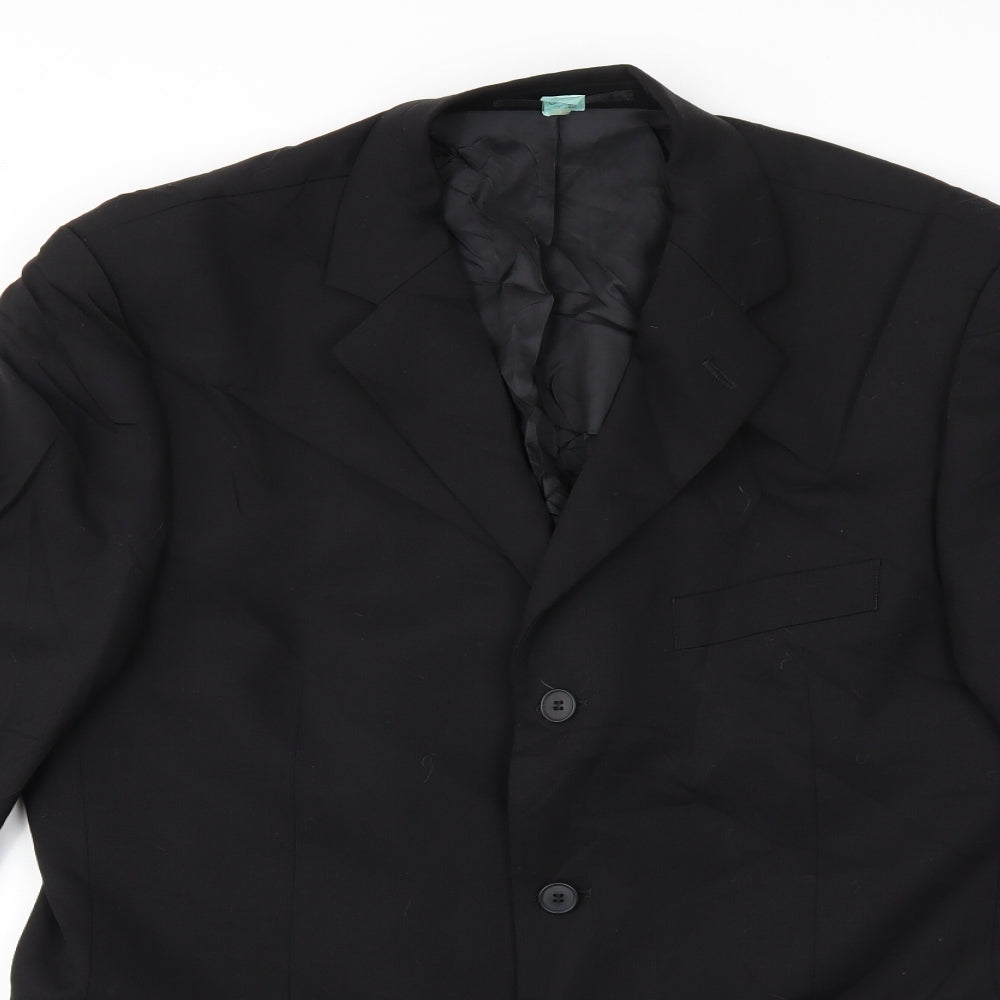 Mens UK Size 40 Preworn Regular Black Suit Jacket
