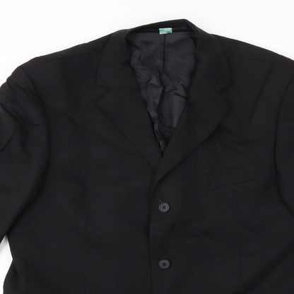 Mens UK Size 40 Preworn Regular Black Suit Jacket