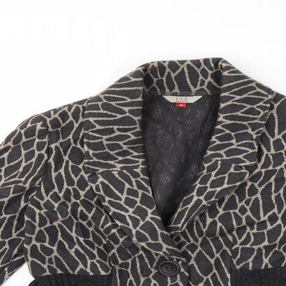FSR Womens Grey Animal Print  Jacket  Size 10