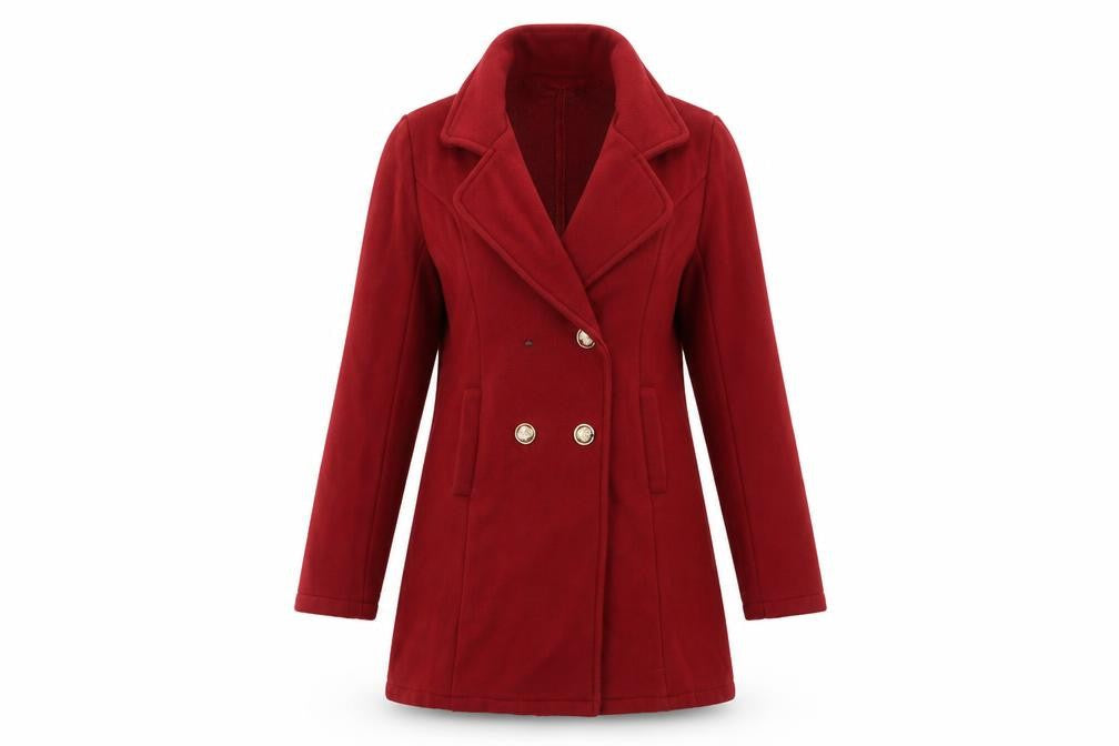 Womens UK Size S SheIn Red Overcoat