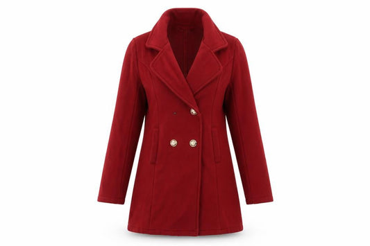 Womens UK Size S SheIn Red Overcoat