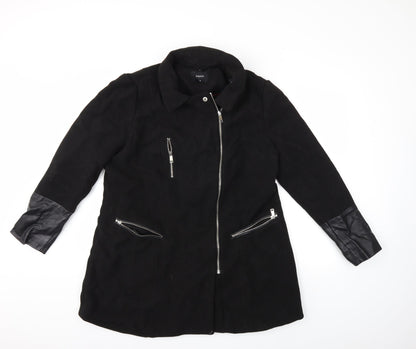 Papaya Womens Black   Overcoat Coat Size 18