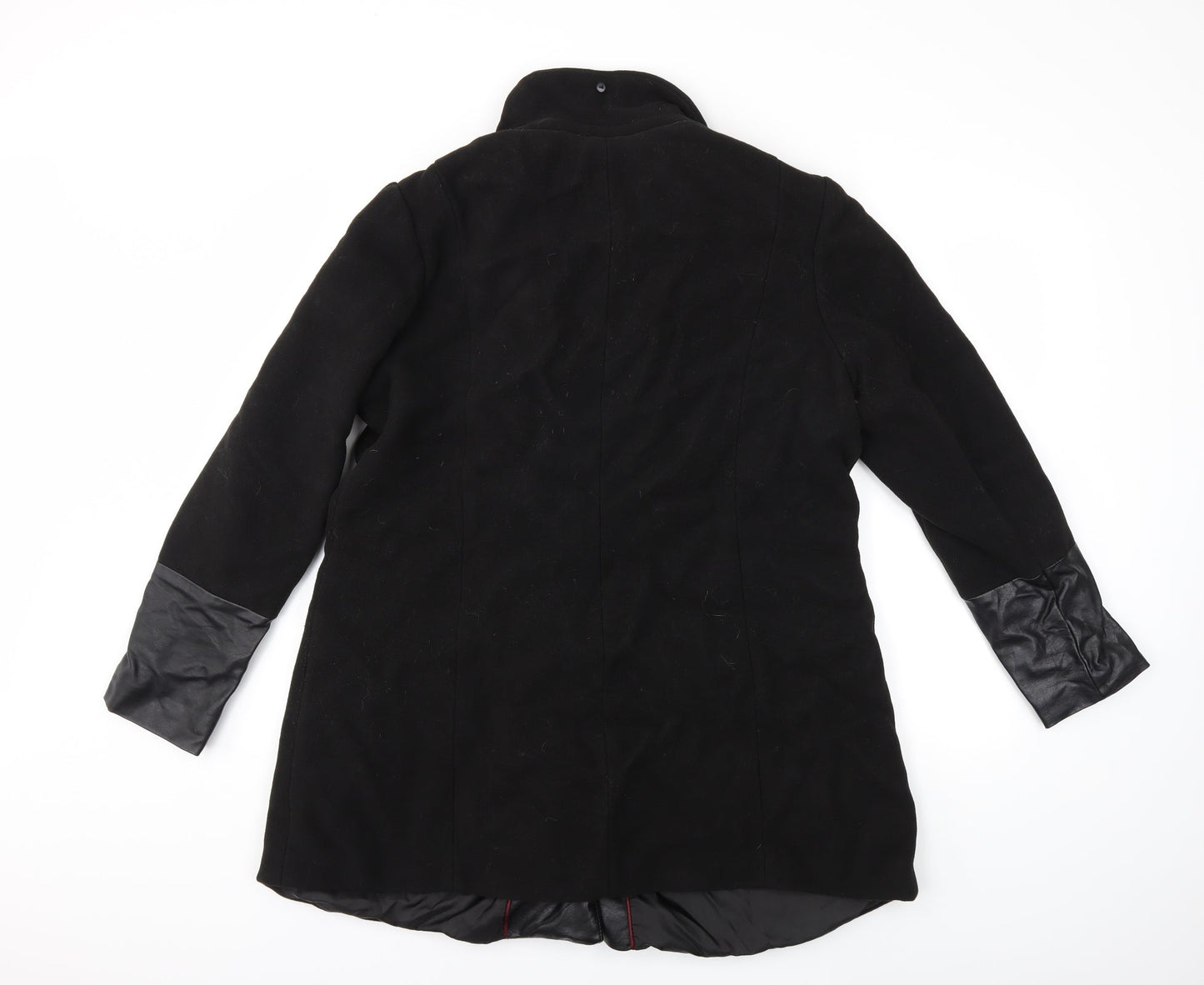 Papaya Womens Black   Overcoat Coat Size 18