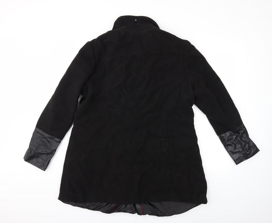 Papaya Womens Black   Overcoat Coat Size 18