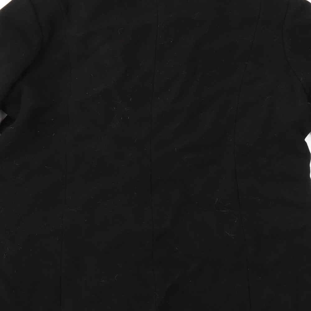 Papaya Womens Black   Overcoat Coat Size 18