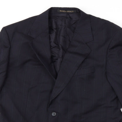 Mens UK Size 40 Marks and Spencer Regular Blue Suit Jacket