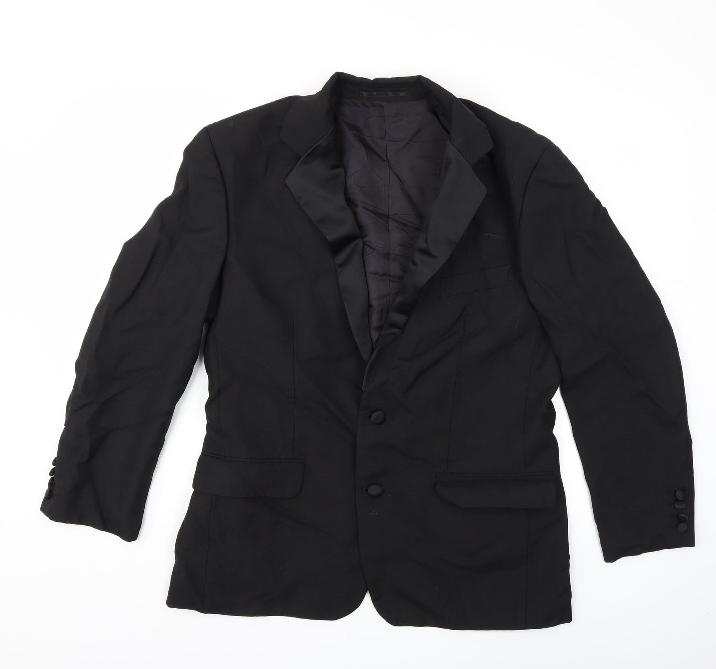 Mens UK Size 42 Preworn Regular Black Suit Jacket