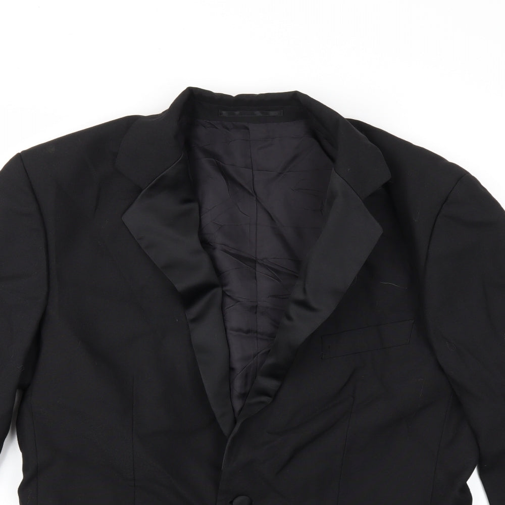 Mens UK Size 42 Preworn Regular Black Suit Jacket