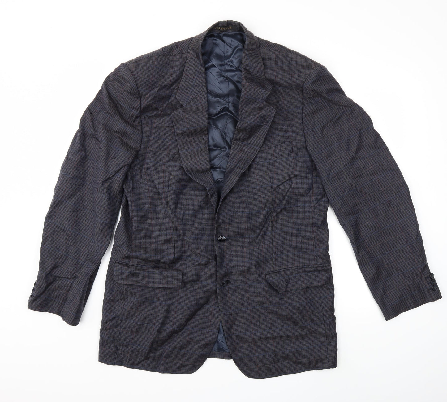 Mens UK Size 42 Marks and Spencer Regular Blue Suit Jacket