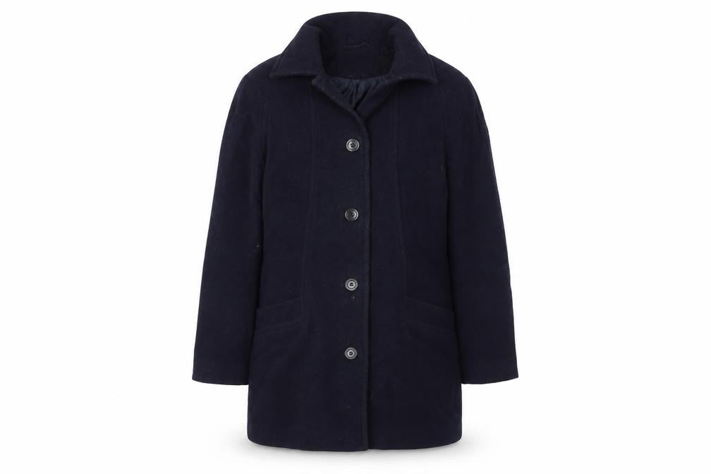 Womens UK Size 12 David Barry Blue Overcoat