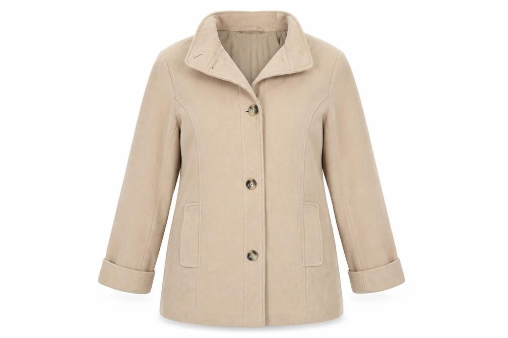 Womens UK Size 18 Marks and Spencer Beige Overcoat